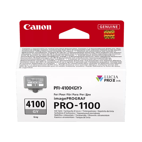 Canon Cartuccia Gray GY PFI-4100 per Canon Pro-1100 Canon Cartuccia Gray GY PFI-4100 per Canon Pro-1100